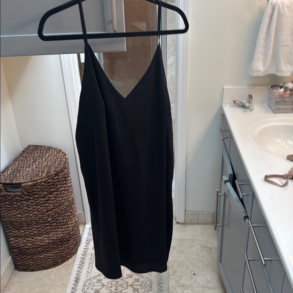 Elegant Black mini Slip Dress
